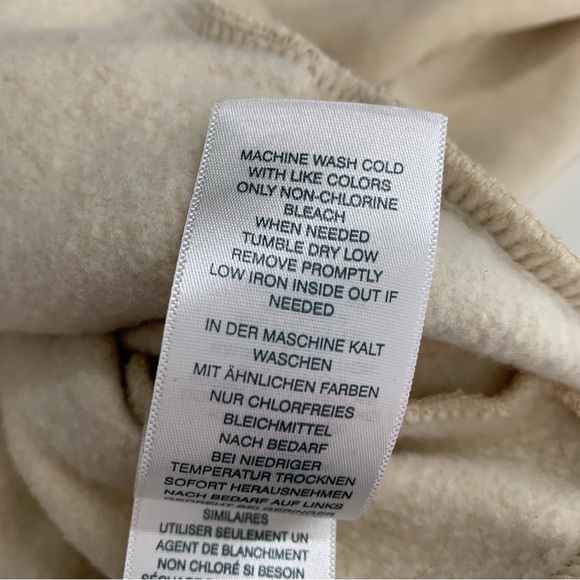 True Religion Full Zip Hoodie Men's Large Cream Fleece Graphic Print - Picture 9 of 12